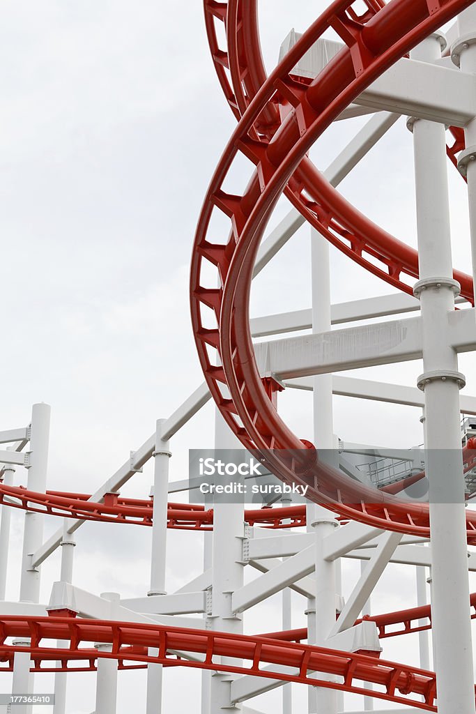 Struktur der Achterbahn rail - Lizenzfrei Achterbahn Stock-Foto