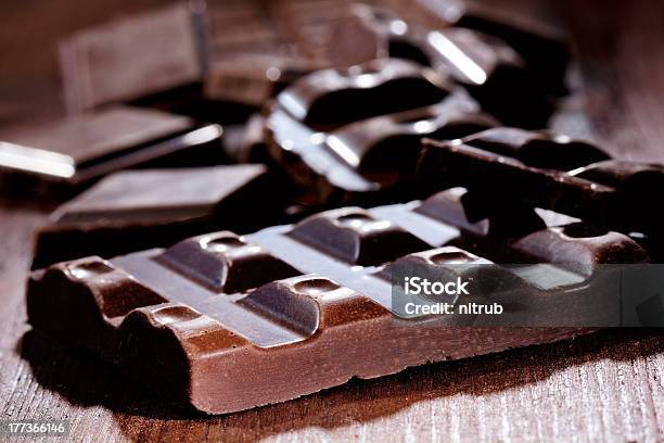 Chocolate Pieces Stock Photo - Download Image Now - Brown, Cacao Fruit, Chocolate