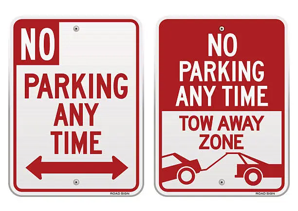 Vector illustration of No Parking Sign