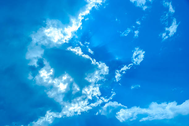 Blue sky with clouds stock photo
