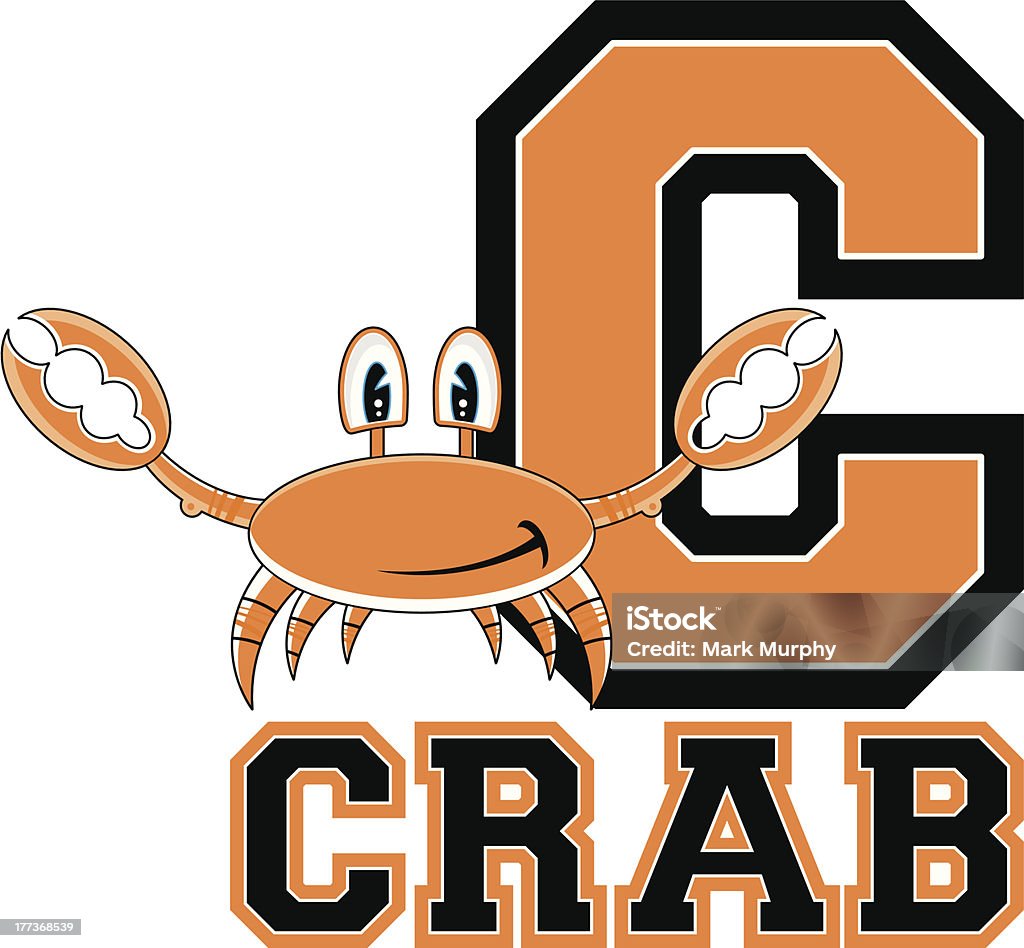 Mignon peu de crabe apprentissage Lettre C - clipart vectoriel de Apprentissage libre de droits