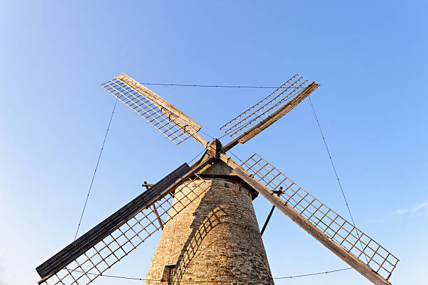 istock Old wooden mill against the blue sky 177369130