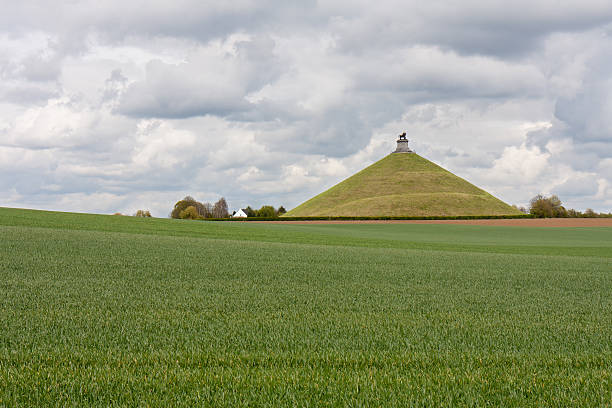 istock Statue Lion's Mound at battlefield of Waterloo, Belgium 177369739