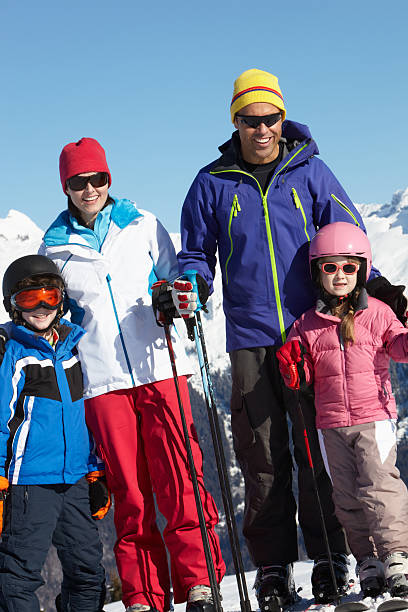 istock Family On Ski Holiday In Mountains 177370331