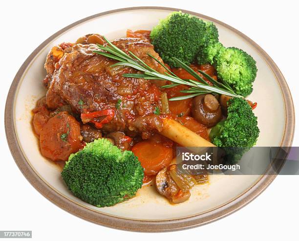 Lamb Chwyt Obiad - zdjęcia stockowe i więcej obrazów Białe tło - Białe tło, Brokuł, Cała postać