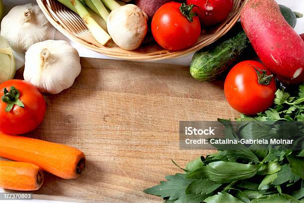 Vegetables And Greens Frame Stock Photo - Download Image Now - Abundance, Antioxidant, Border - Frame