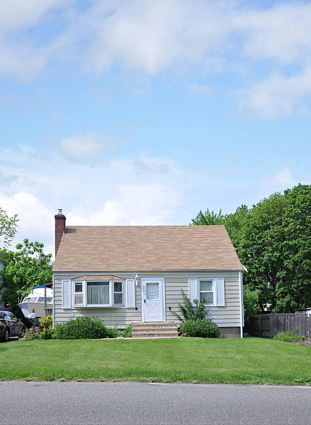 istock Suburban Home Boat Parked on Side 177371315