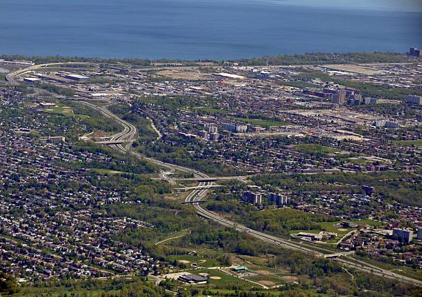 Red Hill Valley Parkway, aerial