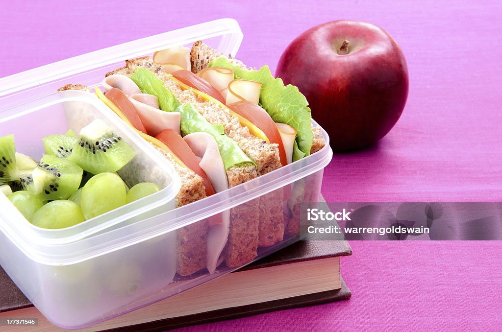 건강한 학교 점심, 예약 - 로열티 프리 음식 스톡 사진