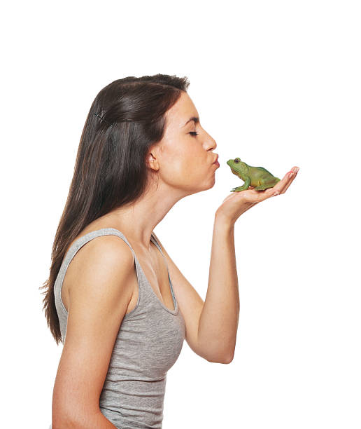 istock Beautiful young female and prince frog 177371609