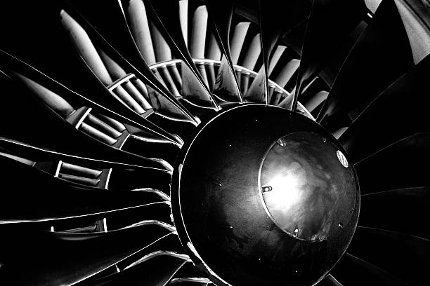 Jet Engine Jet Engine fan blads jet intake stock pictures, royalty-free photos & images