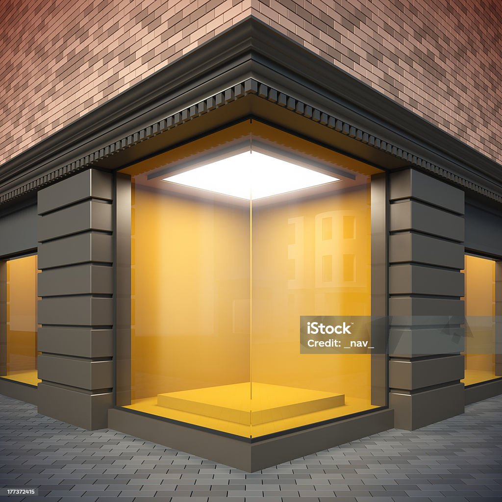 Corner showcase. - Foto de stock de Amarelo royalty-free