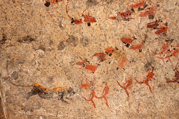 istock Bushmen rock painting 177372543