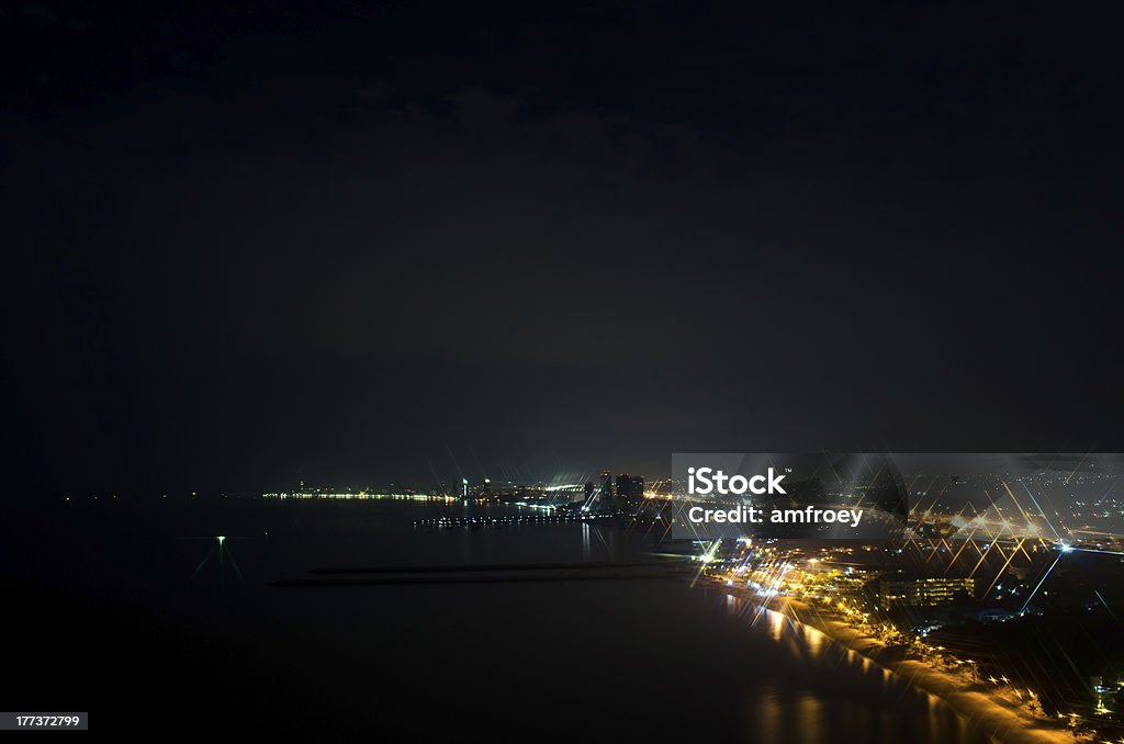 La plage de nuit - Photo de Architecture libre de droits