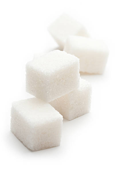 istock Cubes of sugar on the white background 177373508