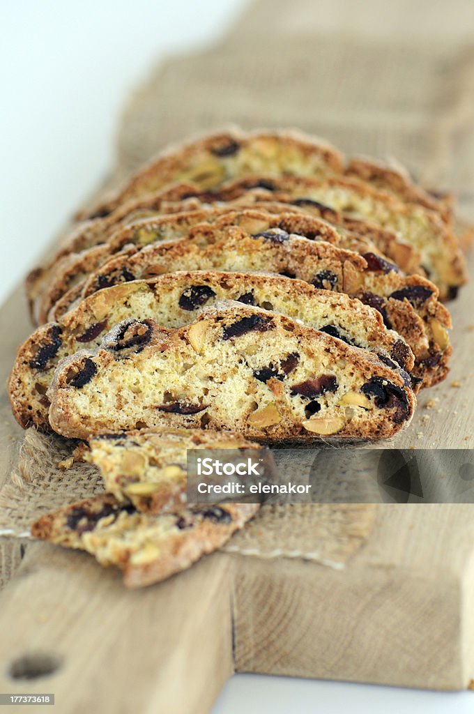 Pistachios and dried cranberries biscotti Biscotti Stock Photo