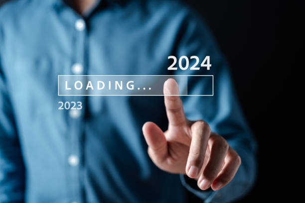istock Loading progress from 2023 to 2024 to countdown merry christmas and happy new year, Planning and challenge strategy in new year 2024 Concept. 1773739792