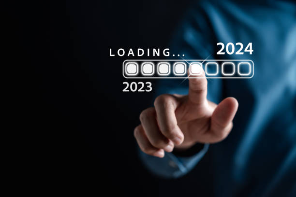 istock Loading progress from 2023 to 2024 to countdown merry christmas and happy new year, Planning and challenge strategy in new year 2024 Concept. 1773739823