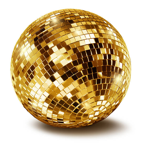 istock Golden disco mirror ballall 177374168