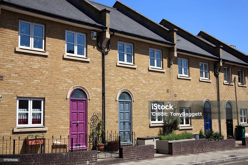 Moderno novo casas com Terraço - Royalty-free Apartamento Foto de stock