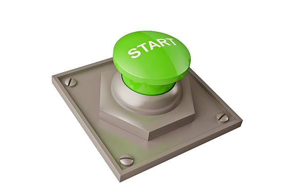 Start button- green stock photo