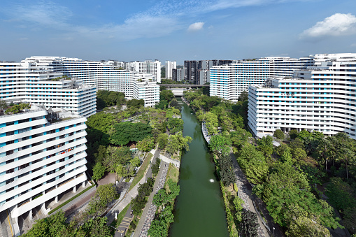 Futuristic green residential development in Singapore