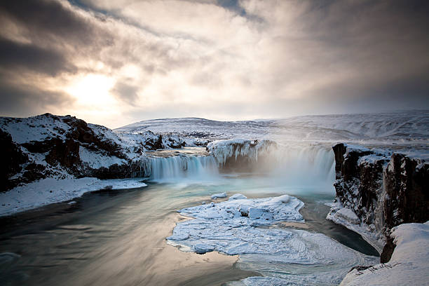 istock Godafoss waterfall at dusk, Iceland 177375789