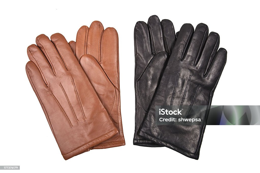 Schwarz und Braun Handschuhe - Lizenzfrei Handschuh Stock-Foto