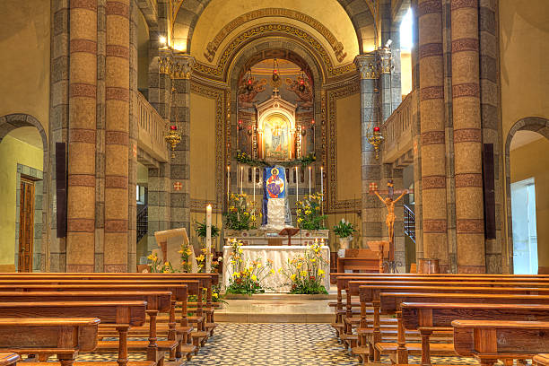 istock Catholic church interior view. Alba, Italy. 177376583