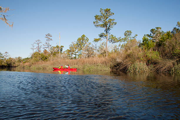 istock Tandem kayakers on White Oak Creek 177378185
