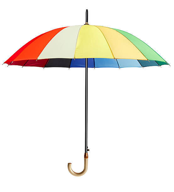 istock Colourful umbrella isolated on the white background 177378561
