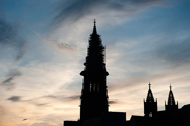 istock Freiburg famous buildings as soiluette 177378773
