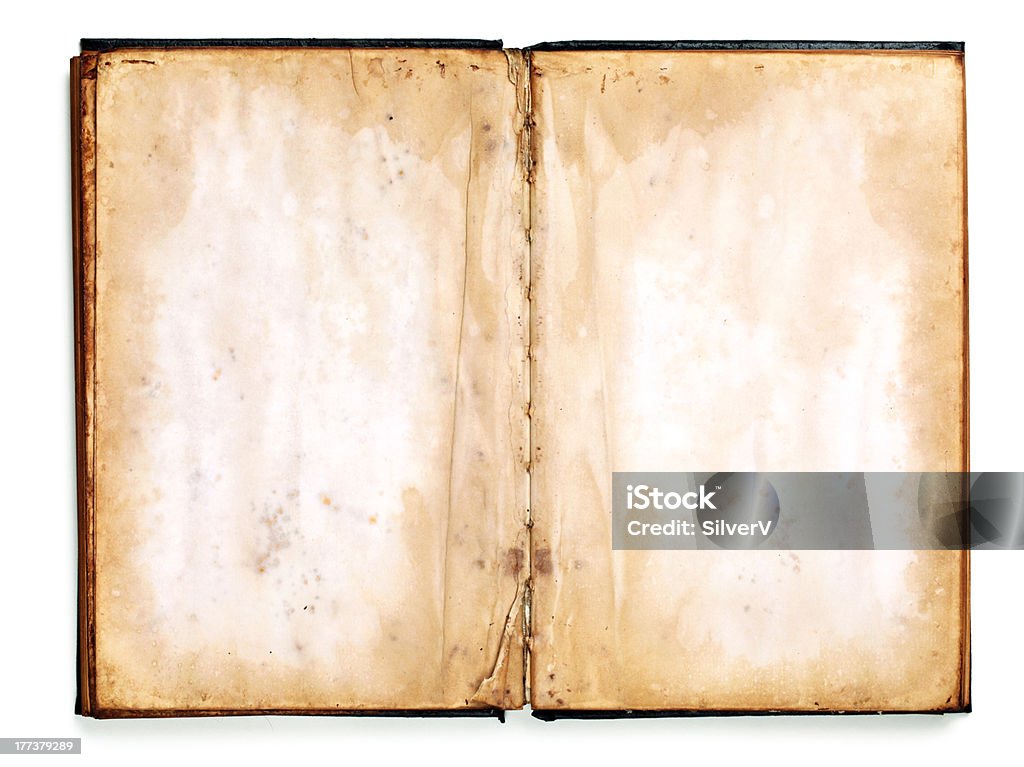 Velho livro em branco - Foto de stock de Antigo royalty-free