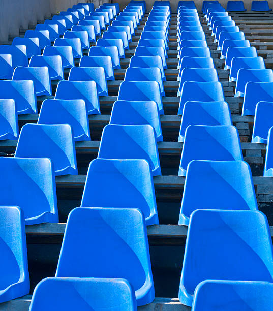 istock seats are empty on the tribune of stadium 177380232