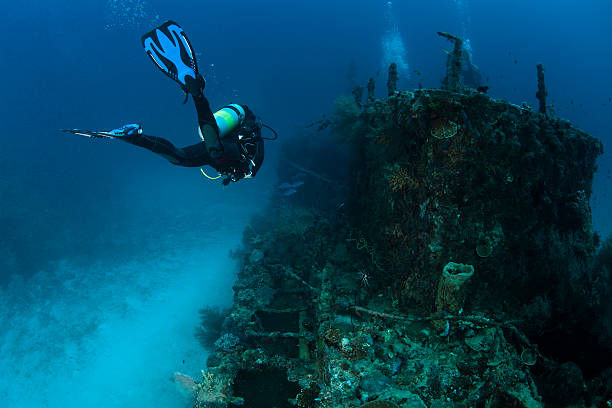 Woman scubadiving