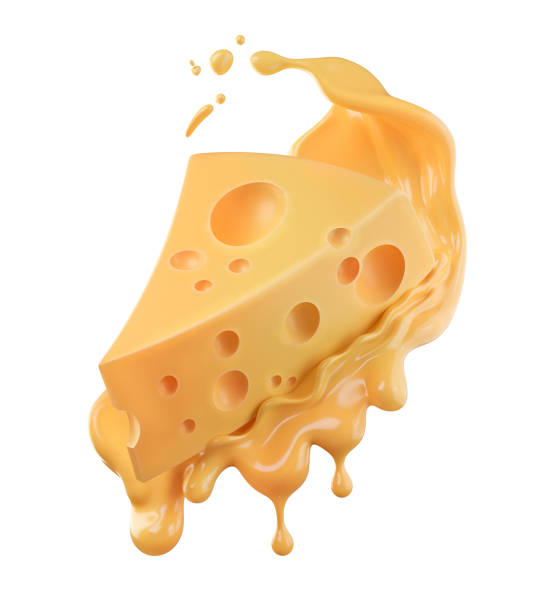 istock Piece of cheese with Cheese sauce isolated on white background. 1773808692