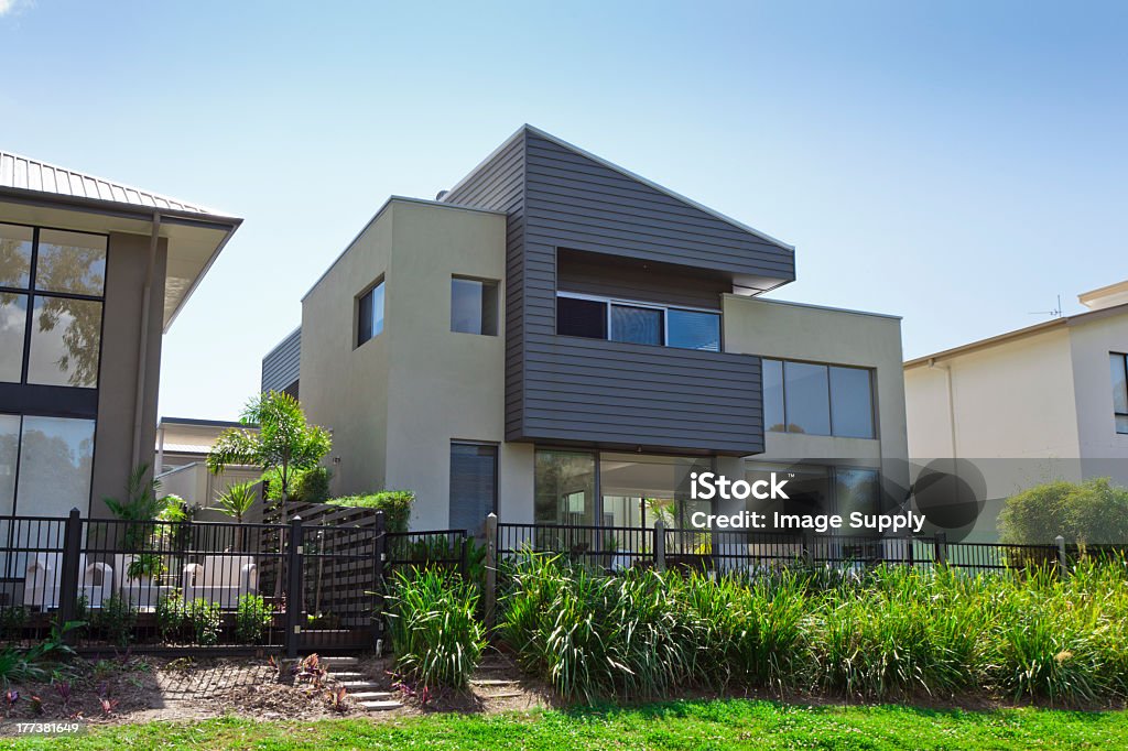 Modern house Modern two story Australian house front Australia Stock Photo