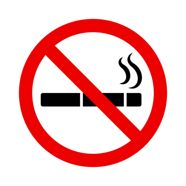 Smoking ban icon. No smoking area sign. Vector. Smoking ban icon. No smoking area sign. Editable vector. chewing tobacco stock illustrations
