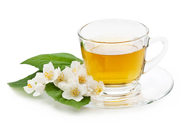 de hierbas té de jazmín - jasmine tea jasmine herbal tea drink fotografías e imágenes de stock