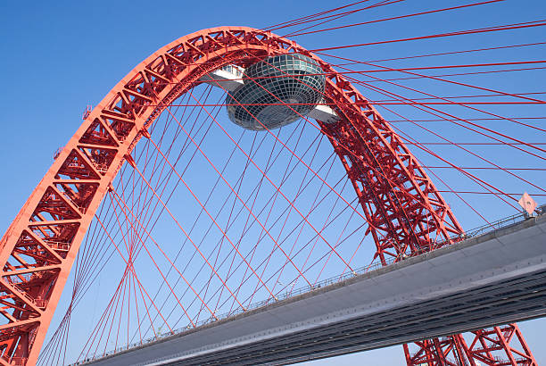 istock Top section of modern bridge with highway 177382229
