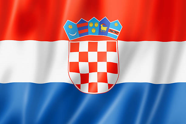 bandiera della croazia - croatian flag foto e immagini stock