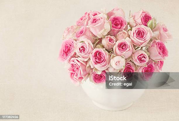 Pink Roses In A Cup Stock Photo - Download Image Now - Beauty, Rose - Flower, Vase