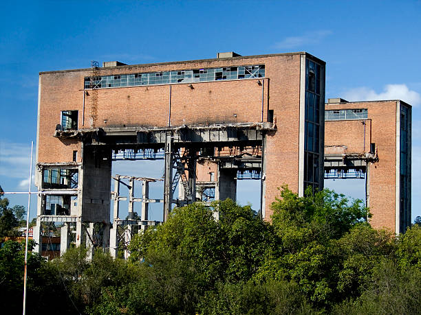 demolition site stock photo