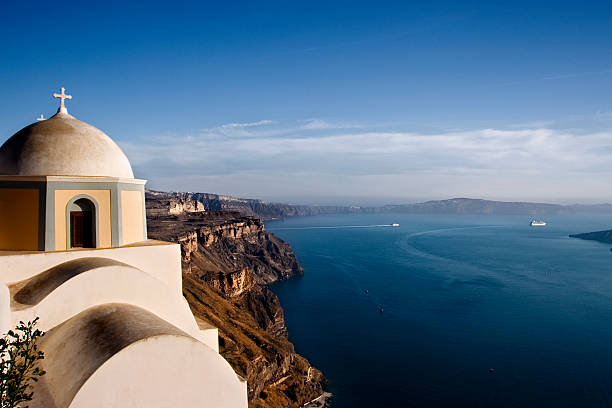 Church of Santorini stock photo