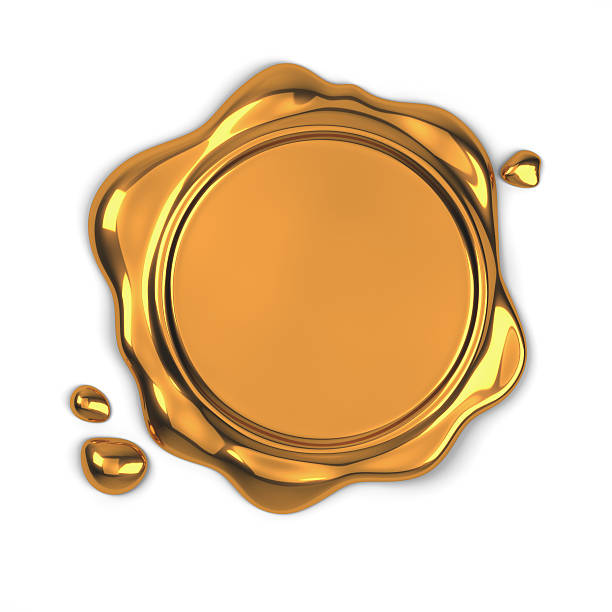 istock Golden wax seal 177383148