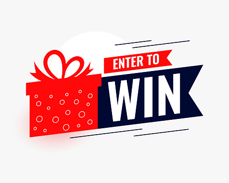 eye catching enter now and win big gifts template vector