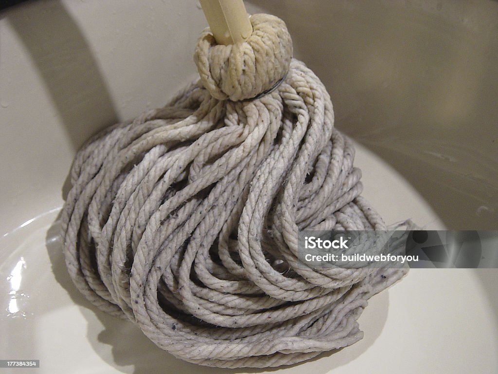 Mop Mop in sink Cleaning Stock Photo