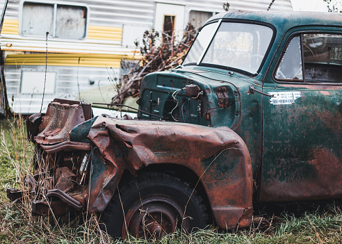 old rusted cars and trucks
canon 50mm
