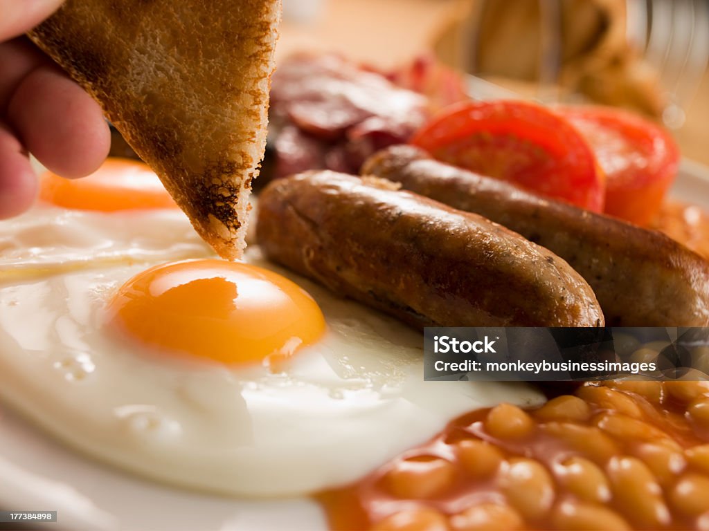 Pełne śniadanie angielskie - Zbiór zdjęć royalty-free (Angielskie śniadanie)