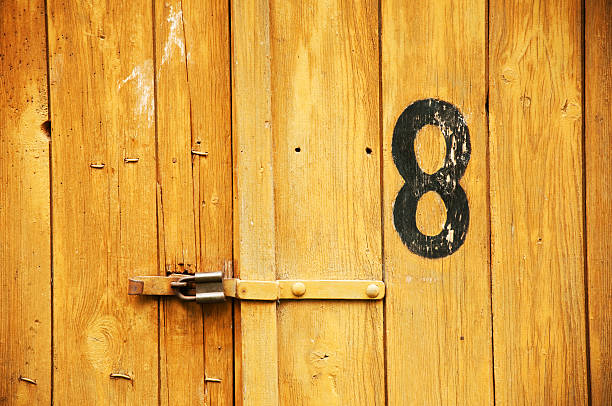 istock Wooden garage door 177385063